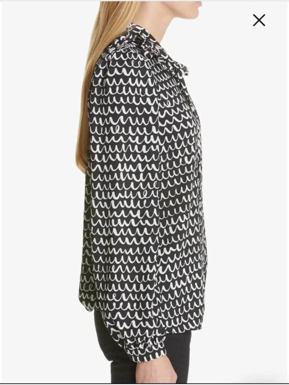 Kate Spade pop scallop blouse